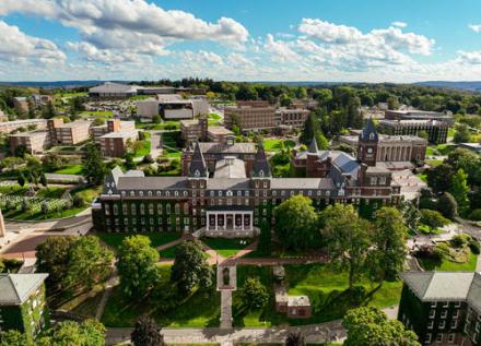 aerial of college of the holy cross